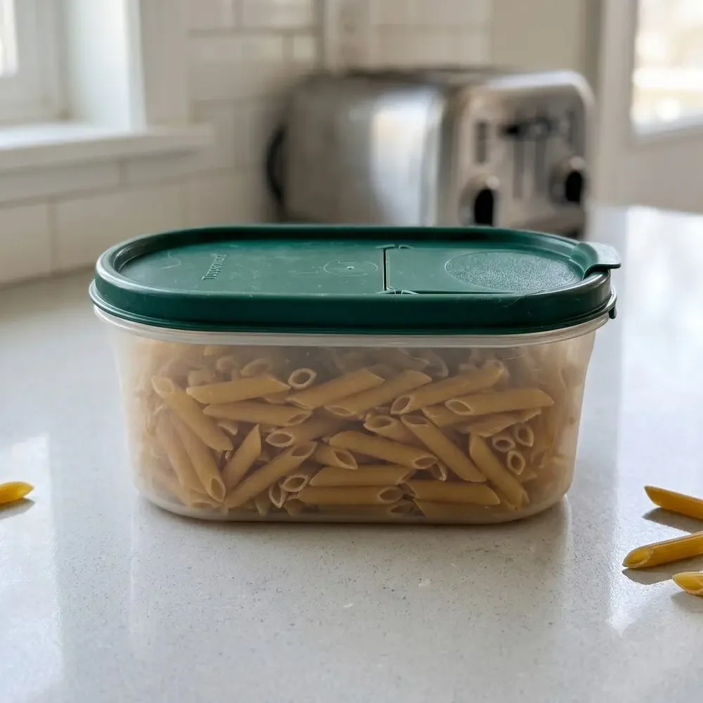 Vintage Tupperware Green Oval Modular Mate 1 Canister Base 1611 Lid 1617